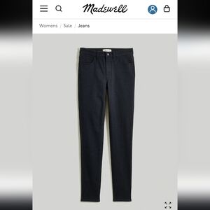 Madewell Black Skinny Jeans Modern Fit
